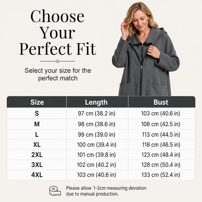✨New Arrivals & Special Offers-Women's Hooded Mid-Length Jacket with 2 Zippers