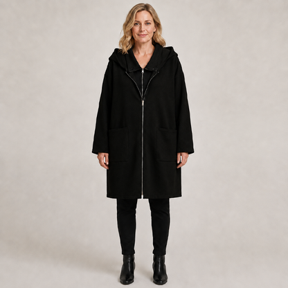 ✨New Arrivals & Special Offers-Women's Hooded Mid-Length Jacket with 2 Zippers