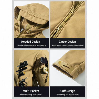 💥 Built for Wind & Rain | Men's Waterproof Insulated Outdoor Jacket