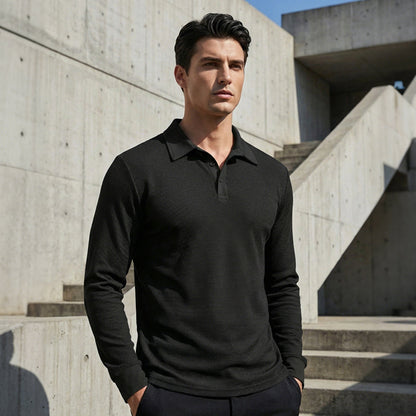 ⌛Limited-Time Offer-Men's Breathable Waffle Texture Collared Top