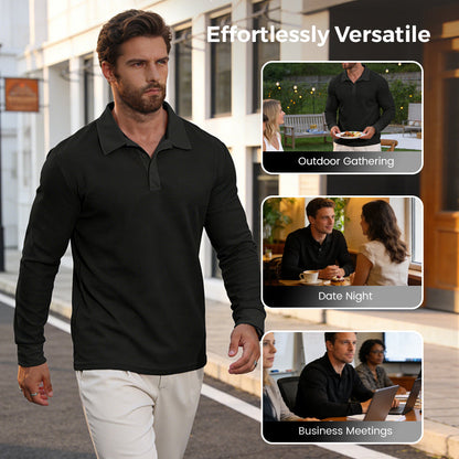 ⌛Limited-Time Offer-Men's Breathable Waffle Texture Collared Top