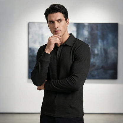 ⌛Limited-Time Offer-Men's Breathable Waffle Texture Collared Top