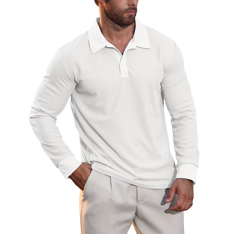 ⌛Limited-Time Offer-Men's Breathable Waffle Texture Collared Top
