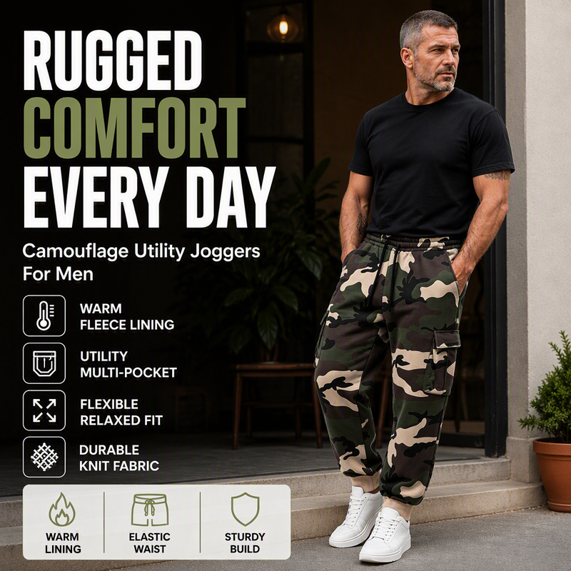 ✨ Practical Everyday Comfort | Men's Camouflage Drawstring Cargo Pants