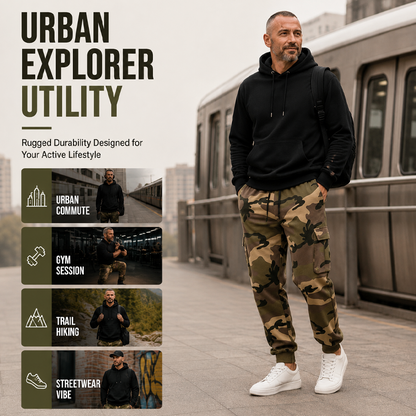 ✨ Practical Everyday Comfort | Men's Camouflage Drawstring Cargo Pants