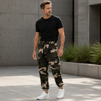 ✨ Practical Everyday Comfort | Men's Camouflage Drawstring Cargo Pants