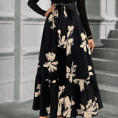 ⌛Limited-Time Offer-Floral Long Sleeve A-Line Maxi Dress for Women