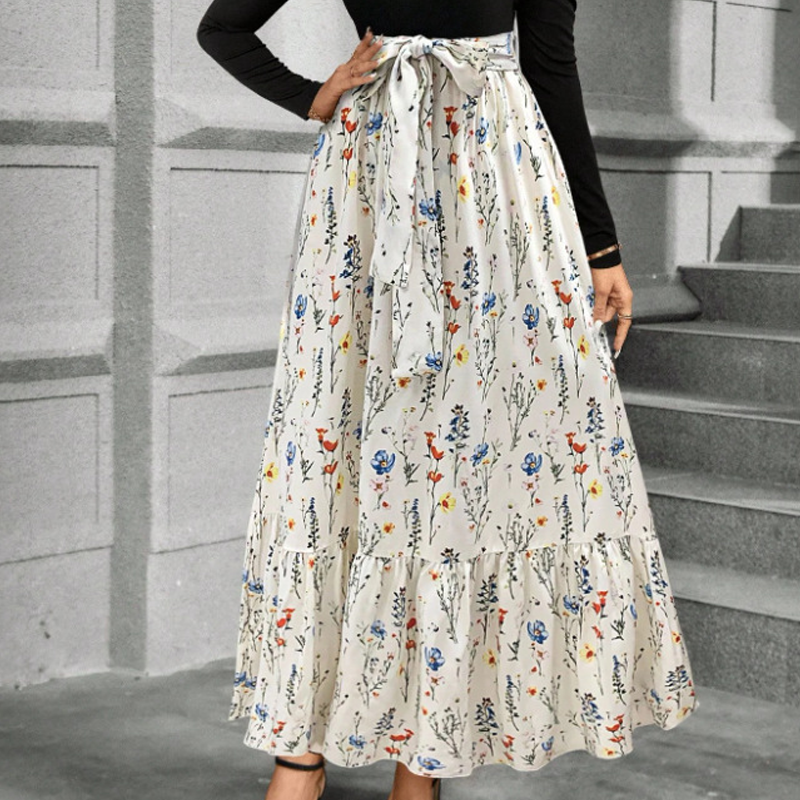 ⌛Limited-Time Offer-Floral Long Sleeve A-Line Maxi Dress for Women