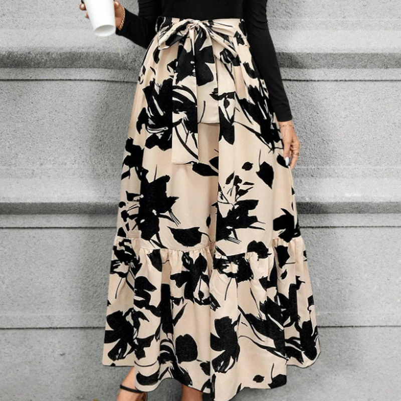 ⌛Limited-Time Offer-Floral Long Sleeve A-Line Maxi Dress for Women
