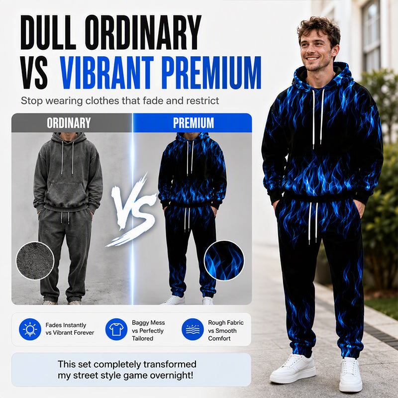 ⌛Limited-Time Offer-Men's Printed Hoodie & Sweatpants Set