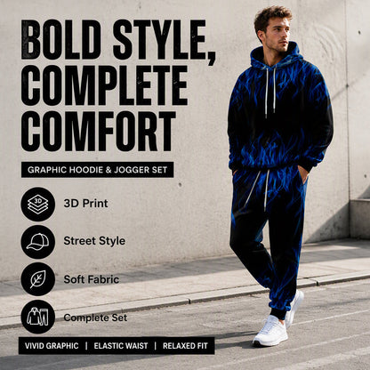 ⌛Limited-Time Offer-Men's Printed Hoodie & Sweatpants Set