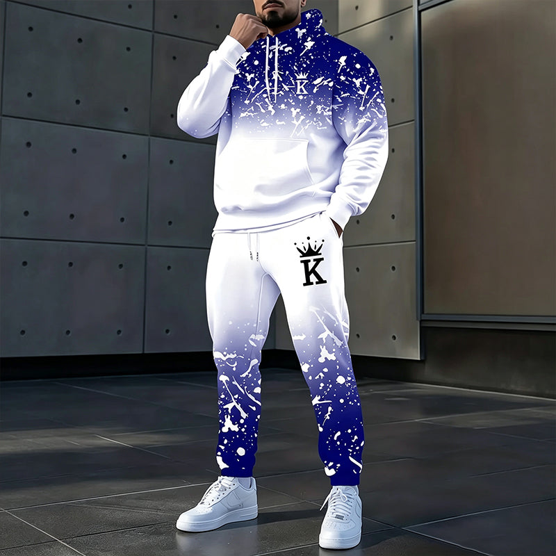 ⌛Limited-Time Offer-Men's Printed Hoodie & Sweatpants Set