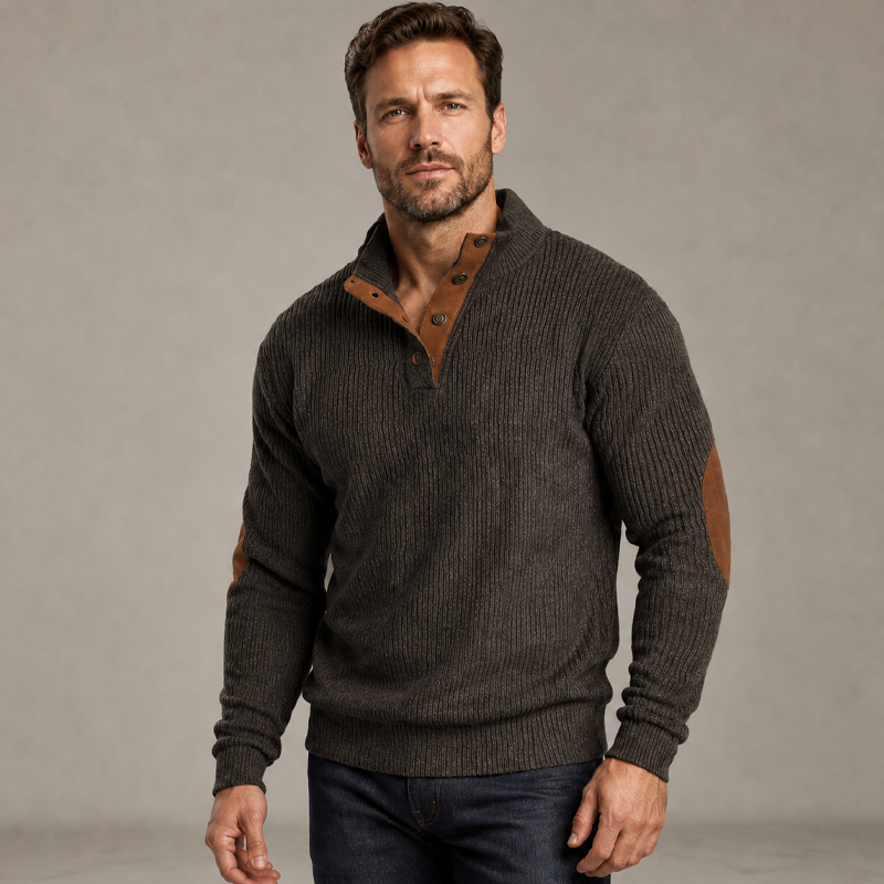 ⌛Limited-Time Offer-Men's Corduroy Stand Collar Sweatshirt