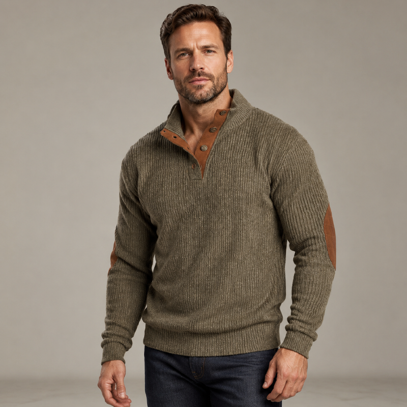 ⌛Limited-Time Offer-Men's Corduroy Stand Collar Sweatshirt