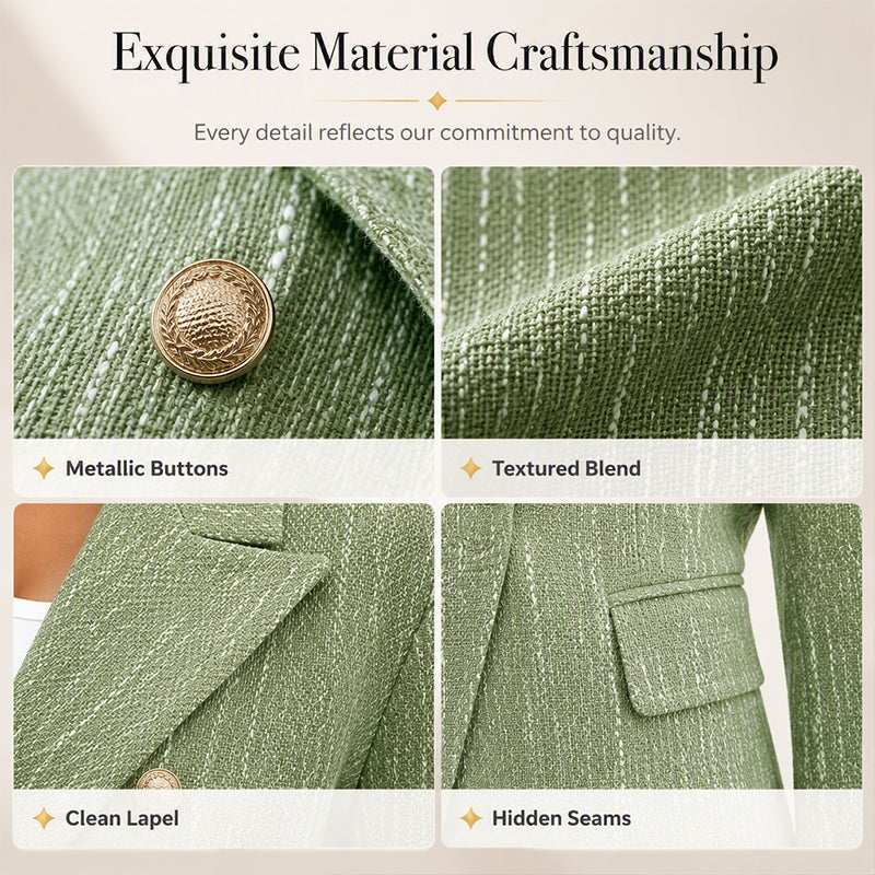 ⌛Limited-Time Offer-Women's Casual Double-Breasted Blazer Jacket