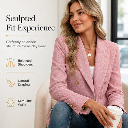 ⌛Limited-Time Offer-Women's Casual Double-Breasted Blazer Jacket