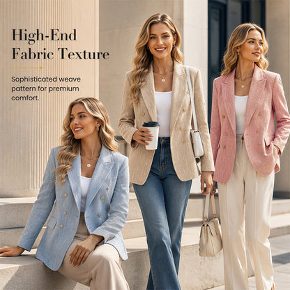 ⌛Limited-Time Offer-Women's Casual Double-Breasted Blazer Jacket