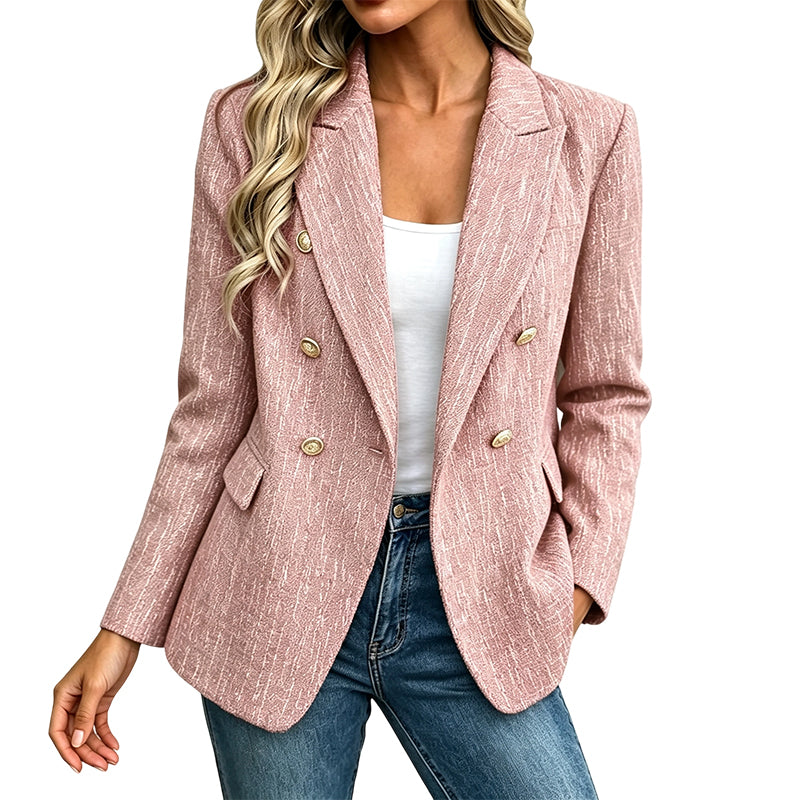 ⌛Limited-Time Offer-Women's Casual Double-Breasted Blazer Jacket