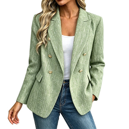 ⌛Limited-Time Offer-Women's Casual Double-Breasted Blazer Jacket
