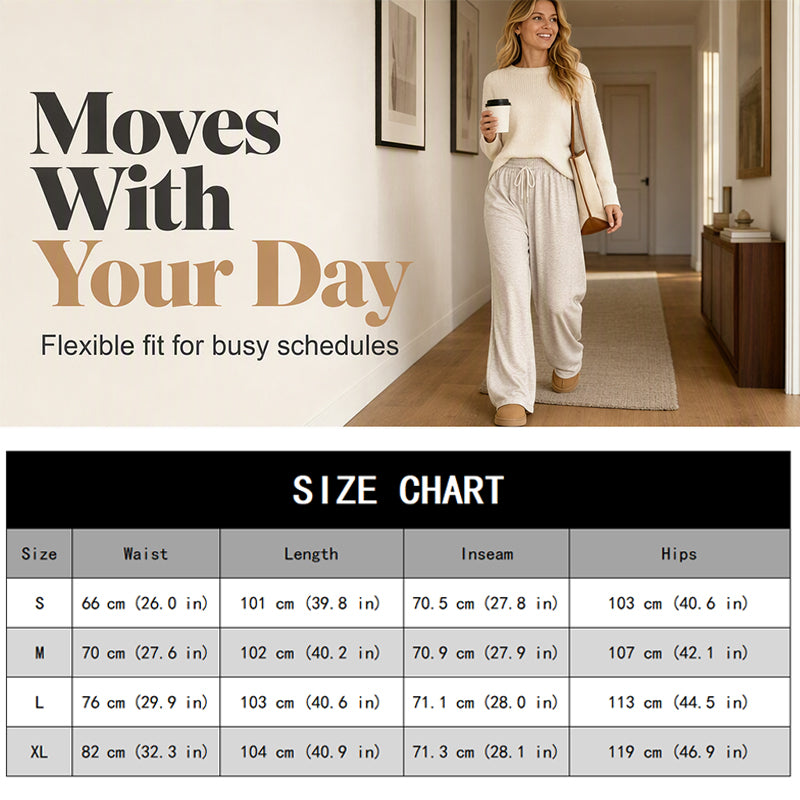 ⌛Limited-Time Offer-Women's High Waisted Wide-Leg Drawstring Pants