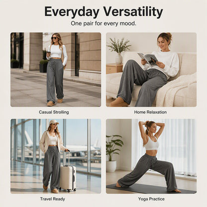 ⌛Limited-Time Offer-Women's High Waisted Wide-Leg Drawstring Pants