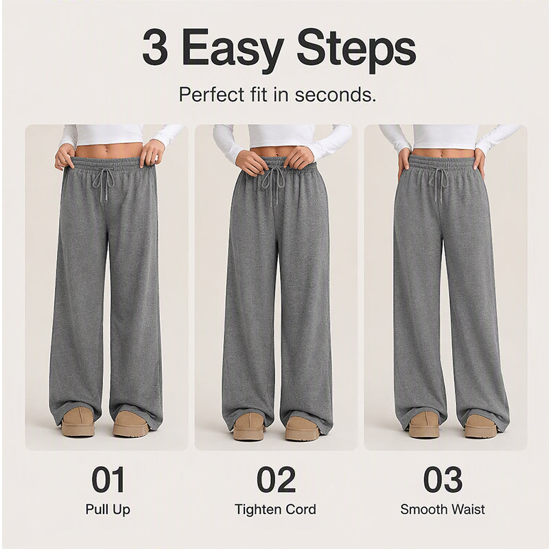 ⌛Limited-Time Offer-Women's High Waisted Wide-Leg Drawstring Pants