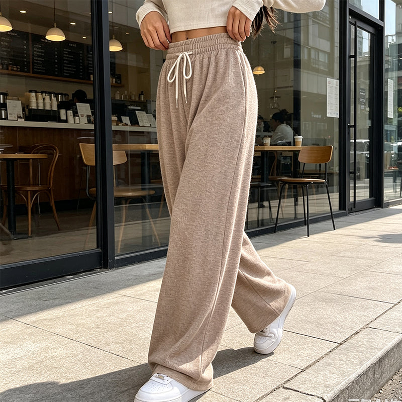 ⌛Limited-Time Offer-Women's High Waisted Wide-Leg Drawstring Pants
