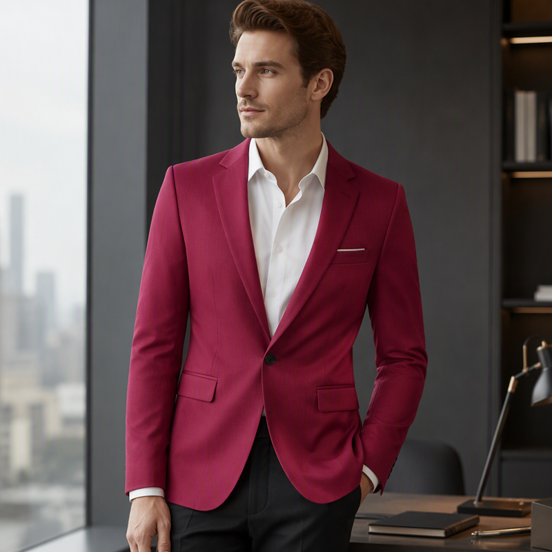✨Limited-Time Offer-Men Slim Fit Button Lapel Blazer