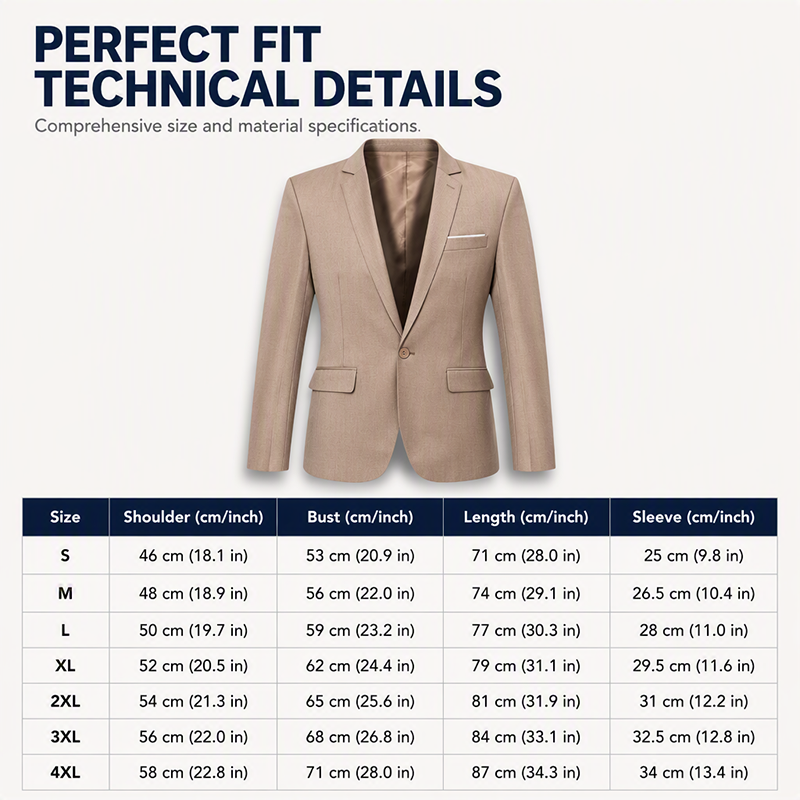 ✨Limited-Time Offer-Men Slim Fit Button Lapel Blazer