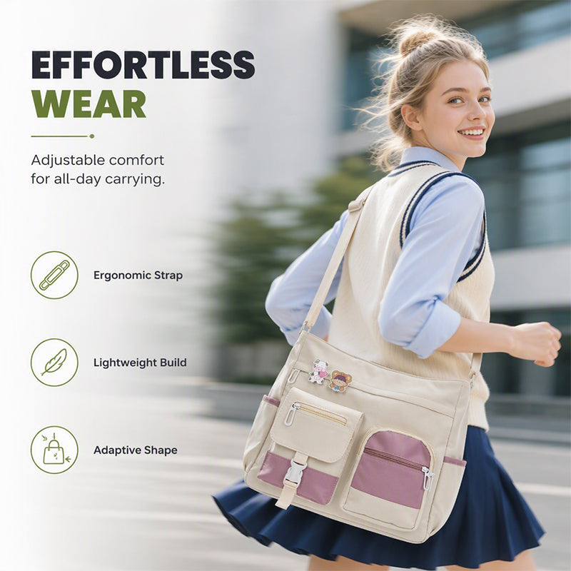 👜 More Pockets, Less Searching | Large-Capacity Canvas Tote Bag