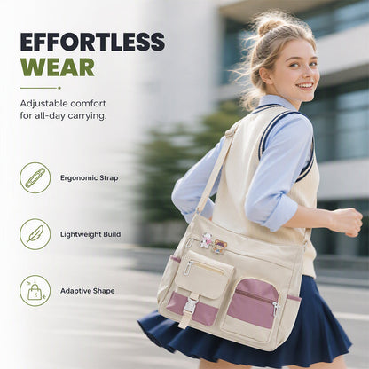 👜 More Pockets, Less Searching | Large-Capacity Canvas Tote Bag