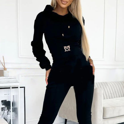 🍁New Fall Collection-Women's Cinched Waist Hoodie & Pants Set