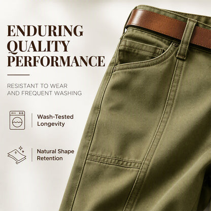 ✨ Flattering Everyday Style | Women's Straight-Leg Utility Pants with Reinforced Seams