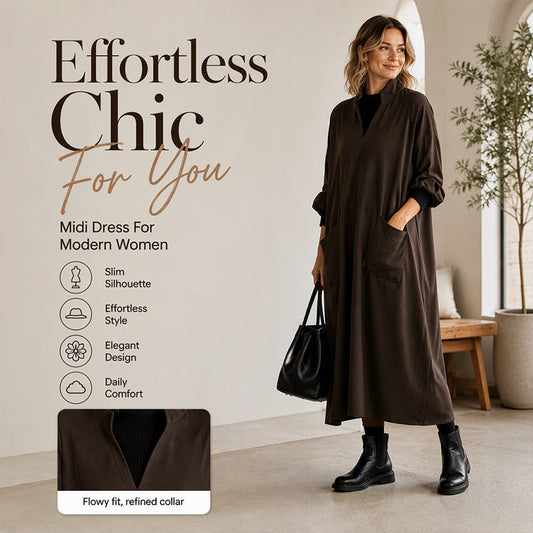 ⌛Limited-Time Offer-Women's Loose Draping Dress with Pockets