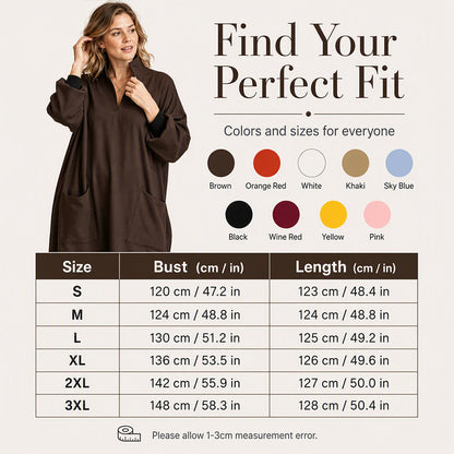 Women's Loose Draping Dress with Pockets