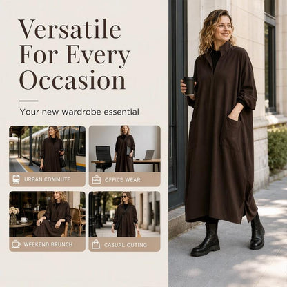 Women's Loose Draping Dress with Pockets