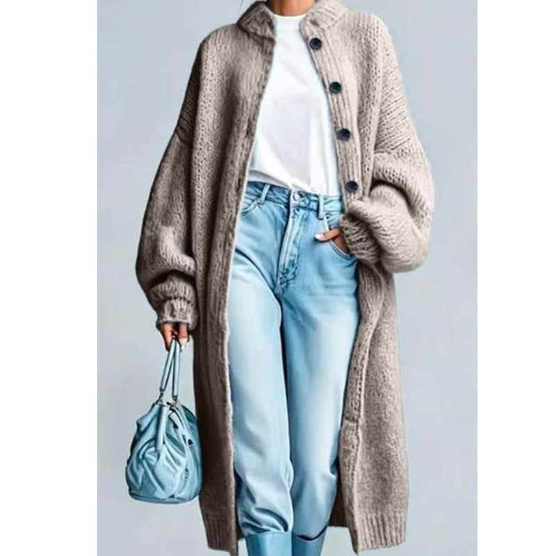 ✨🧶 Cozy Length, Effortless Layers | Women's Chunky Knit Long Sweater Coat