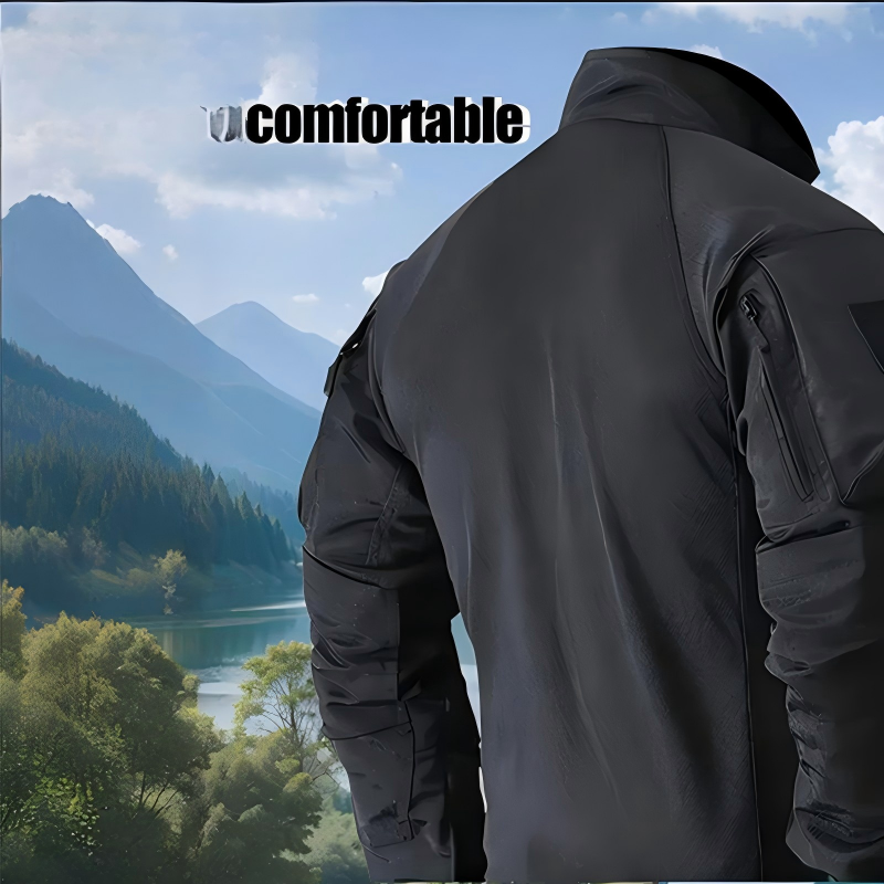 💪 Built for the Outdoors | Men's Multi-Pocket Quarter-Zip Performance Shirt