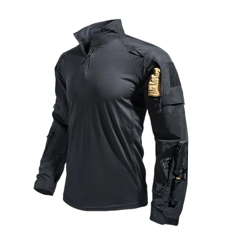 💪 Built for the Outdoors | Men's Multi-Pocket Quarter-Zip Performance Shirt