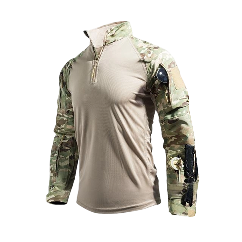 💪 Built for the Outdoors | Men's Multi-Pocket Quarter-Zip Performance Shirt