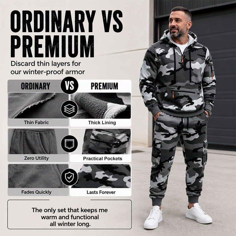⌛Limited-Time Offer-Men's Camouflage Warm Hoodie & Pants Set
