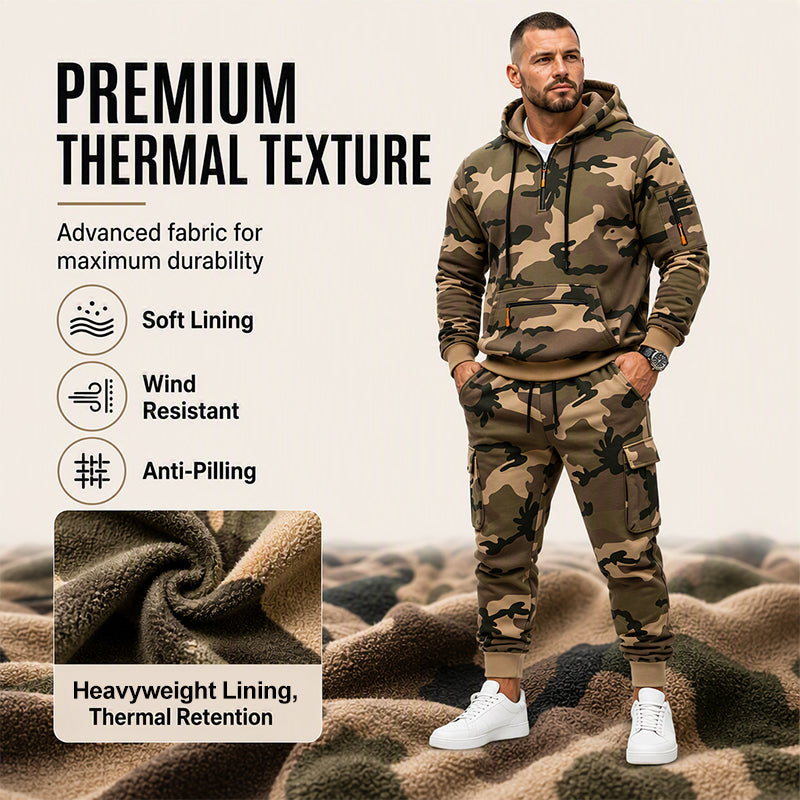 ⌛Limited-Time Offer-Men's Camouflage Warm Hoodie & Pants Set