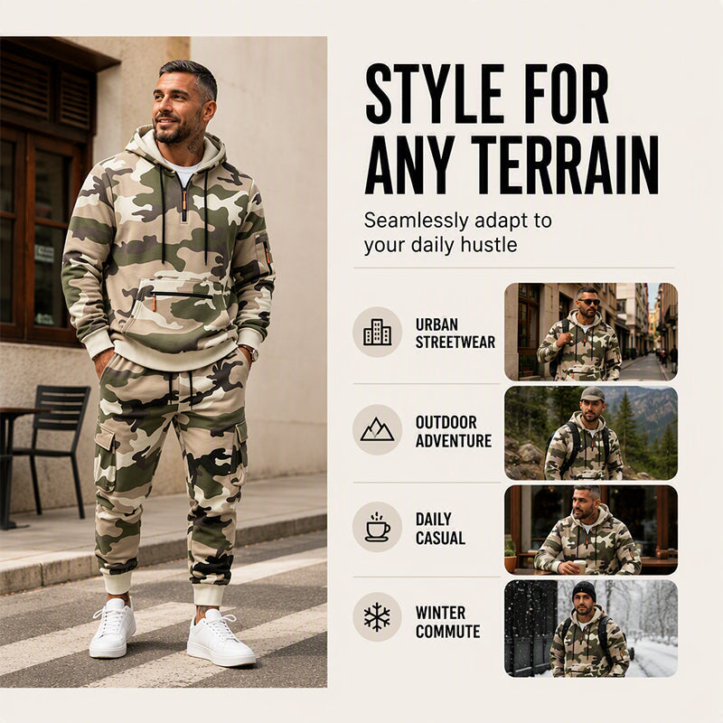 ⌛Limited-Time Offer-Men's Camouflage Warm Hoodie & Pants Set