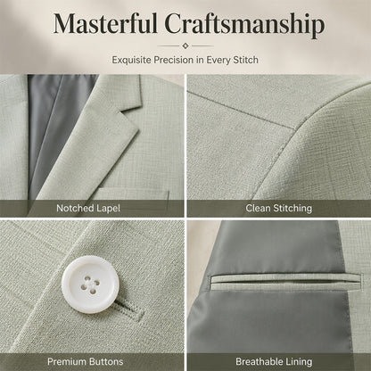 ✨ Refined Style | Men's Slim-Fit Blazer & Pants 2-Piece Suit