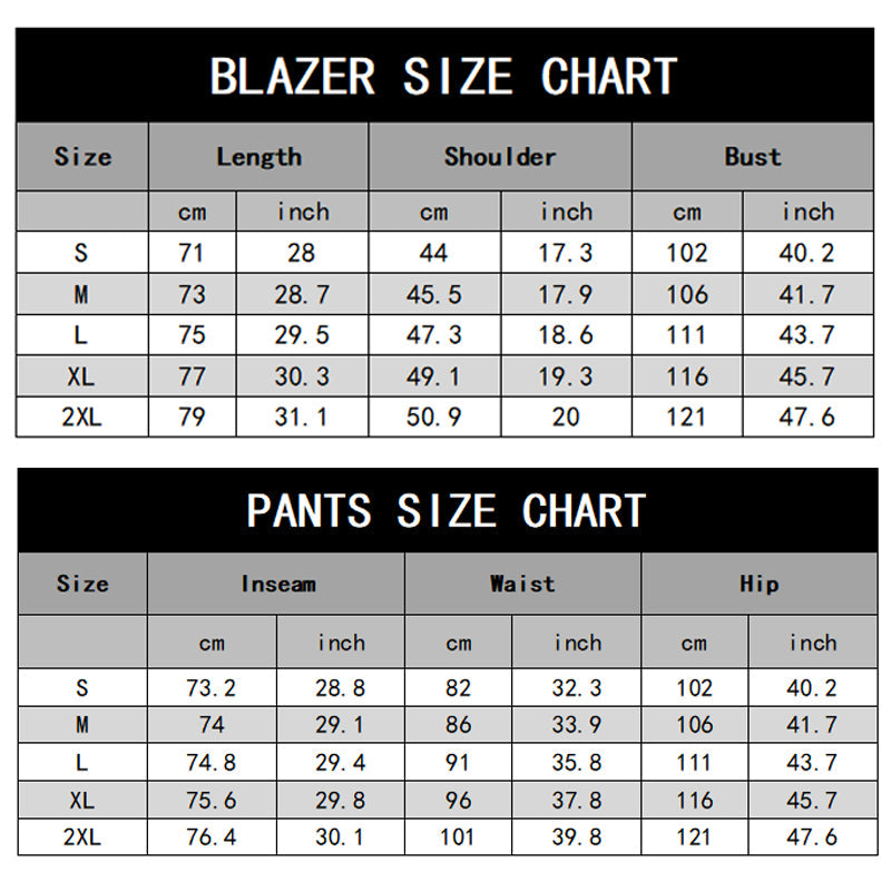 ✨ Refined Style | Men's Slim-Fit Blazer & Pants 2-Piece Suit