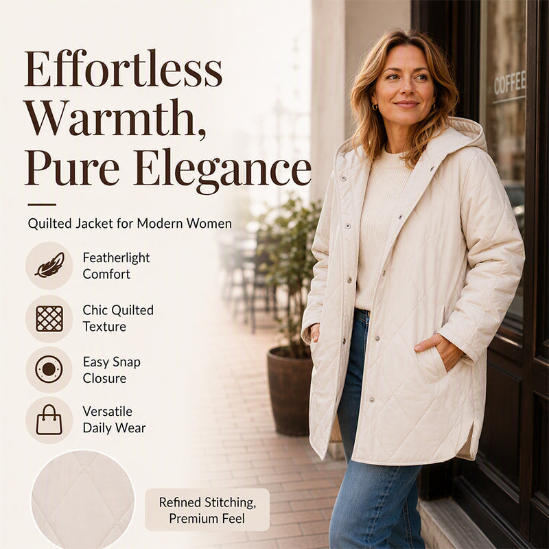 Women's Winter Diamond Quilted Hooded Coats