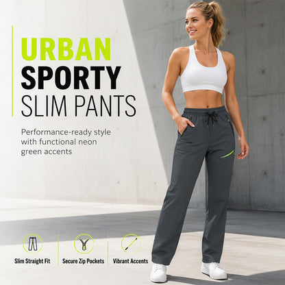 ⌛Limited-Time Offer-Women's Casual Athletic Pants with Zipper Pockets