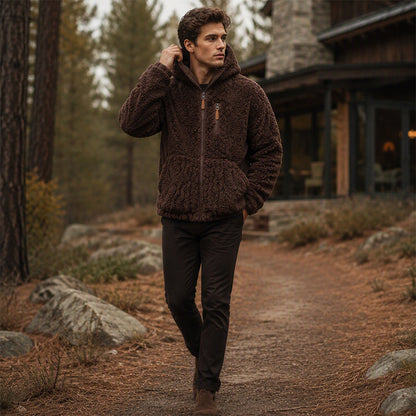 Men's Hooded Fleece Zipper Jacket