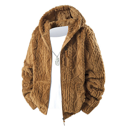 Men's Hooded Fleece Zipper Jacket