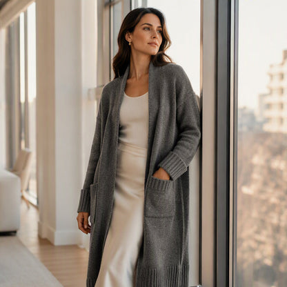 ⌛Limited-Time Offer-Women's Open Front Long Knit Cardigan